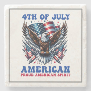 Dessous-de-verre En Pierre 4 juillet American Eagle Sublimation-61001
