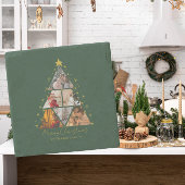 Dessous-de-verre En Pierre 6 Photo Tree Shape Christmas Card