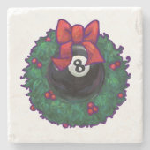 Dessous-de-verre En Pierre 8 Balle Noël Roue (Devant)