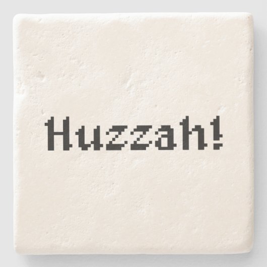 Dessous-de-verre En Pierre 8 Bits Huzzah ! (Devant)