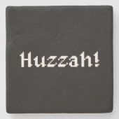 Dessous-de-verre En Pierre 8 Bits Huzzah ! (Devant)