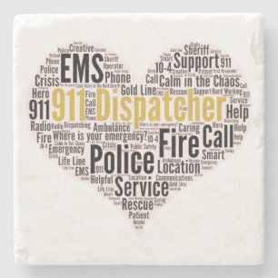Dessous-de-verre En Pierre 911 Dispatcher Word Cloud