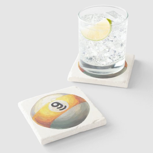 Dessous-de-verre En Pierre 9 balles (Côté)