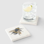 Dessous-de-verre En Pierre À angles gaffez l'abeille (Côté)