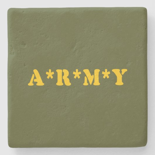 DESSOUS-DE-VERRE EN PIERRE A*R*M*Y (Devant)