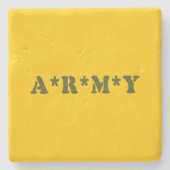 DESSOUS-DE-VERRE EN PIERRE A*R*M*Y (Devant)