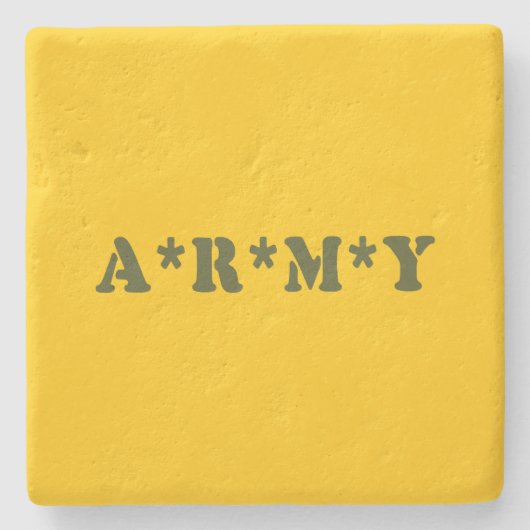 DESSOUS-DE-VERRE EN PIERRE A*R*M*Y (Devant)