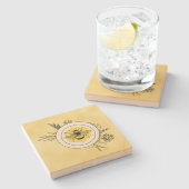 Dessous-de-verre En Pierre Abeille (Côté)