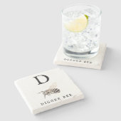 Dessous-de-verre En Pierre Abeille à Digger "D" (Côté)