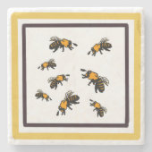 Dessous-de-verre En Pierre Abeilles de miel (Devant)