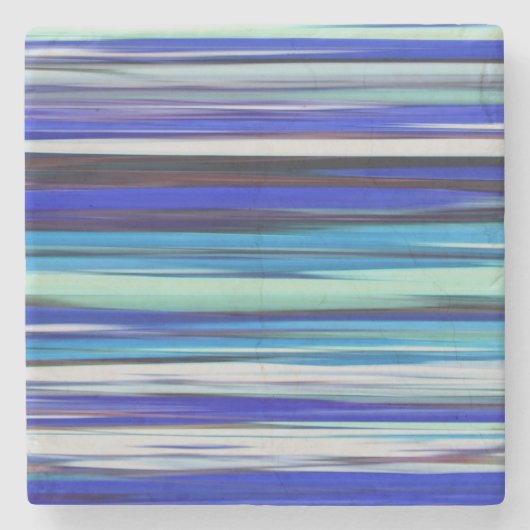 Dessous-de-verre En Pierre Abstract #2: Blue blur (Devant)