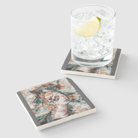 Dessous-de-verre En Pierre Abstrait (Côté)