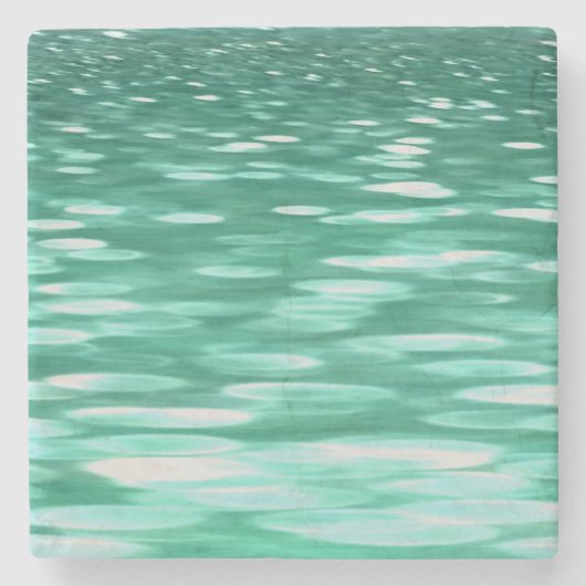 Dessous-de-verre En Pierre Abstrait #3 : Shimmer vert (Devant)