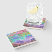 Dessous-de-verre En Pierre Abstrait de Crystal Mountain (Côté)