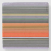 Dessous-de-verre En Pierre Abstrait n° 1 : orange et gris (Devant)