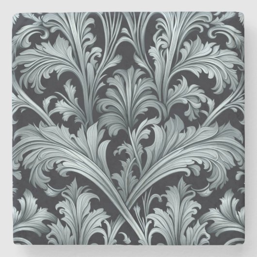 Dessous-de-verre En Pierre Acanthus Feuilles (Devant)
