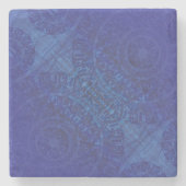 Dessous-de-verre En Pierre Acceptation | Médaillons de violet violet bleu Ind (Devant)