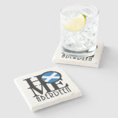 Dessous-de-verre En Pierre ACCUEIL Aberdenn Écosse (Côté)