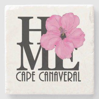 Dessous-de-verre En Pierre ACCUEIL Cape Canaveral Pink Hibiscus