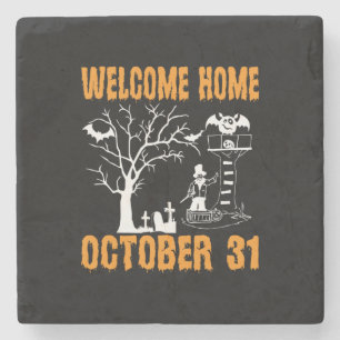 Dessous-de-verre En Pierre Accueil Halloween Accueil Octobre Anniversaire