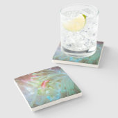 Dessous-de-verre En Pierre Actinie multicolore (Côté)