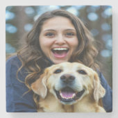 Dessous-de-verre En Pierre Add Labrador Retriever Photo Personalize (Devant)