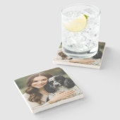 Dessous-de-verre En Pierre Add Poddle Photo Personalize Customize (Côté)