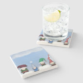 Dessous-de-verre En Pierre Adorable Gnome Posse (Côté)