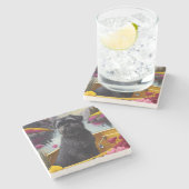 Dessous-de-verre En Pierre Affenpinscher Chien sur une pagaie : une aventure (Côté)