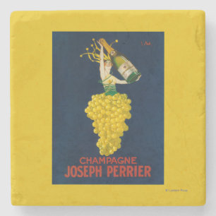 Dessous-de-verre En Pierre Affiche promotionnelle de Joseph Perrier Champagne