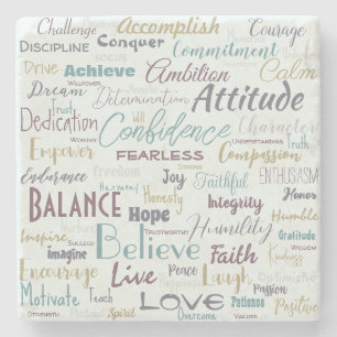 Dessous-de-verre En Pierre Affirmations