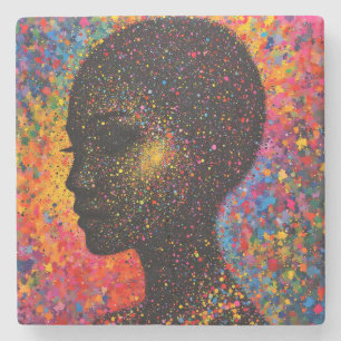 Dessous-de-verre En Pierre Afro Nebula Whisper – Célébration de l'Histoire de
