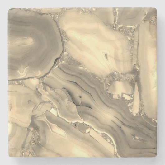 Dessous-de-verre En Pierre Agate Brown (Devant)