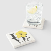 Dessous-de-verre En Pierre Aiea Hawaii Hibiscus Jaune (Côté)