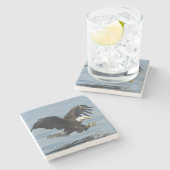 Dessous-de-verre En Pierre Aigle en approche (Côté)