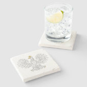 Dessous-de-verre En Pierre Aigle polonais (Côté)