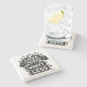 Dessous-de-verre En Pierre Aimez plus d'inquiétude moins (Côté)