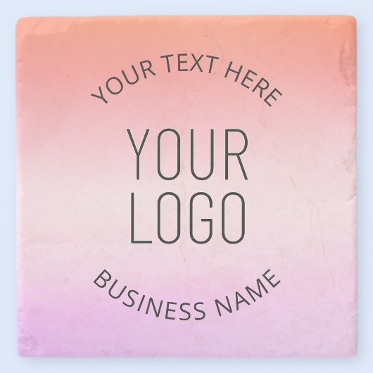 Dessous-de-verre En Pierre Ajouter votre logo | Couleurs dégradées du coucher