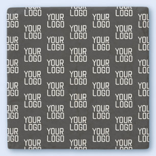 Dessous-de-verre En Pierre Ajouter votre logo Répéter Motif Modèle modifiable