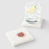 Dessous-de-verre En Pierre Ajouter Votre Nom Texte Personnalisé Vacances Dess (Côté)