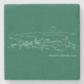 Dessous-de-verre En Pierre Alhambra coucher de soleil (Devant)