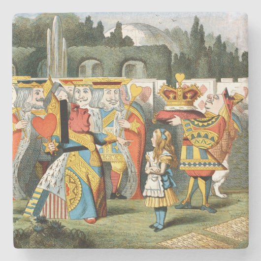 Dessous-de-verre En Pierre Alice à Wonderland (Devant)