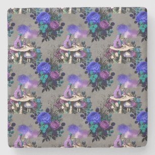 Dessous-de-verre En Pierre Alice au pays des merveilles avec Caterpillar