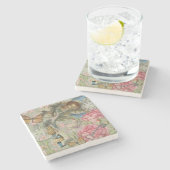 Dessous-de-verre En Pierre Alice Cheshire Chat Wonderland Tree Garden (Côté)