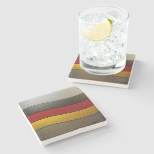 Dessous-de-verre En Pierre Allemagne - couleurs du drapeau - Chrome par Shirl