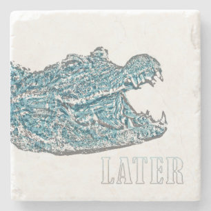 Dessous-de-verre En Pierre Alligator ultérieur