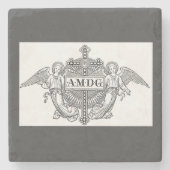 DESSOUS-DE-VERRE EN PIERRE AMDG (Devant)