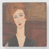 Dessous-de-verre En Pierre Amedeo Modigliani - Portrait d'une femme (Devant)