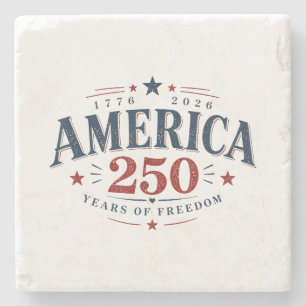 Dessous-de-verre En Pierre Amérique États-Unis 250e, 250 Ans de Liberté