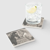 Dessous-de-verre En Pierre Amour de cheval (Côté)